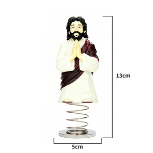 Figura Personalizada de Resina de Jesús, Bobblehead Religioso Pintado a Mano, Adorno Personalizable para Coche o Decoración del Hogar - Product Image 5