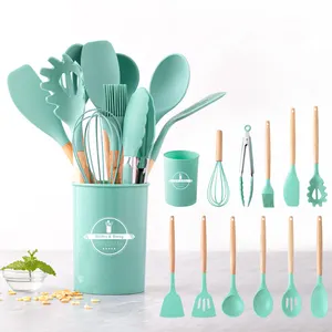 Hohe Qualität Guter Preis 12 Stück Küchen utensilien Set Tragbares Silikon Küchen utensilien Set