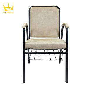 Silla de auditorio personalizada con estante para libros, silla de Teatro de oración musulmana <span class=keywords><strong>Pastor</strong></span> de Metal, silla de iglesia de tela con brazos - Product Image 2
