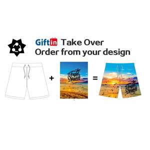 2024 New Design Folding Storage Four-Side <b>Elastic</b> Fabric Men Beach Hawaii All Over Print Shorts - Product Image 4