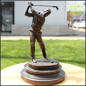<span class=keywords><strong>Statua</strong></span> in Metallo Fuso Antica e Moderna Raffigurante un <span class=keywords><strong>Uomo</strong></span> che Gioca a Golf, Scultura dallo Hebei - Product Image 6