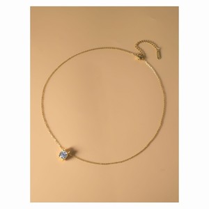 Classic Zircon <b>Necklace</b> Set 2ct Claw Setting Gold Tone Clavicle Chain Jewelry Gift Fashion - Product Image 4