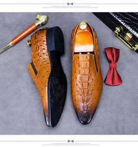 Sepatu Loafer & Slip-On Klasik Musim Panas Pria dari Kulit Asli Sepatu Formal Hitam / Coklat - Product Image 5