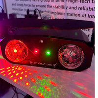 Lumières de fête LED, boule disco magique en cristal, lumière de scène RGB, mini projecteur laser de fête avec télécommande