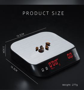 Balance <span class=keywords><strong>de</strong></span> <span class=keywords><strong>cuisine</strong></span> numérique LED, appareil à café avec minuterie, pour expresso, goutte-à-goutte, 0.1g, 3kg - Product Image 3