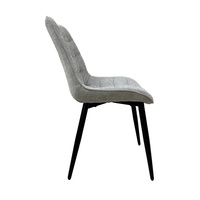 Chaises de salle à manger modernes et luxueuses en tissu chenille avec pieds en métal pour la cuisine, le restaurant, la maison, empilables