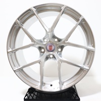 Jantes universelles de haute qualité en aluminium forgé 6061-T6, finition gris canon usiné, 19-21 pouces, 5x114.3, design S101
