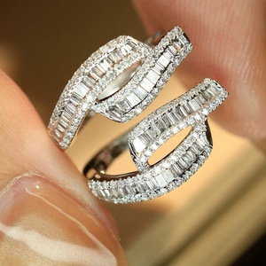 ต่างหูแบบห่วง Xinfly Solid ทองคำ 18K ประดับเพชรทรงบาแก็ตต์ธรรมชาติ 0.42 กะรัต ดีไซน์เก๋ไก๋ เหมาะสำหรับใส่ไปทำงาน เครื่องประดับคุณภาพสำหรับผู้หญิง - Product Image 4