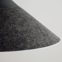 Luminaire suspendu minimaliste en feutre, abat-jour en PET recyclé pressé à chaud, forme personnalisable pour la décoration de café, bar, restaurant