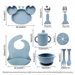 Vaisselle pour enfants en forme de gourde à motif animal, anti-fuite, en silicone, sans BPA, multifonctionnelle, très vendue - Product Image 3