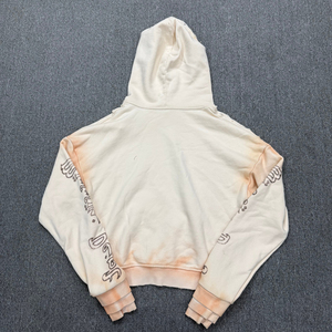 Felpa con Cappuccio Vintage da Uomo, Effetto Invecchiato e Taglio Corto |   Felpa Streetwear con Stampa DTG, Cappuccio con Strass, Polsini a Triplo Strato - Product Image 2