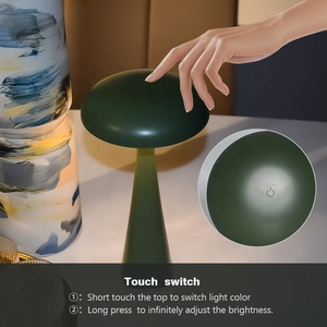 Rechargeable Mushroom <b>LED</b> Table Lamp Built-in Lithium Battery Wireless Bedside Night <b>Light</b> For Bedroom <b>Bar</b> Desktop Decor - Product Image 4