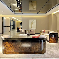 Italienisches Luxus-Leders ofa Kombination Minimalist isches modernes Design mit einfacher Lackierung für das Wohnzimmer der Hotel villa
