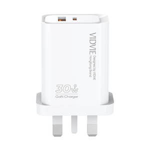 <span class=keywords><strong>Cargador</strong></span> GaN Portátil <span class=keywords><strong>VIDVIE</strong></span> de 30W con USB <span class=keywords><strong>Tipo</strong></span> <span class=keywords><strong>C</strong></span>, Carga Rápida, Adaptadores de Viaje para Reino Unido, Equipado con Cable - Product Image 3