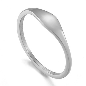 Vintage Small Oval Custom <b>Name</b> Stainless Steel 18K Gold Plated Signet Couple <b>Ring</b> - Product Image 3