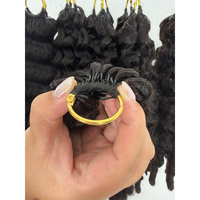 Extensions de cheveux humains au crochet à ondulations profondes et effet plume, 10-30 pouces, noir naturel, cheveux vierges Remy en vrac pour tressage, qualité salon
