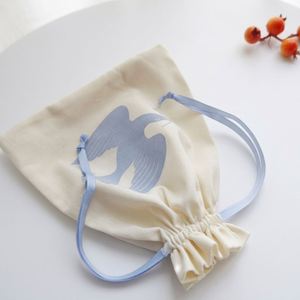 Custom Logo Printing Cotton <b>Bag</b> Natural Cotton Pouch Gots 100% Cotton Drawstring Muslin Drawstring <b>Bag</b> Storage Packing Pouch <b>Bag</b> - Product Image 4