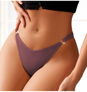 กางเกงชั้นในผู้หญิงกางเกงสายหนังผ้าคอตตอนสุดเซ็กซี่กางเกงในสำหรับผู้หญิงสีพื้นใส่สบาย - Product Image 3