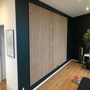 Pannello acustico in fibra insonorizzata pannelli acustici a doghe in legno Akupanel personalizzati per Hotel