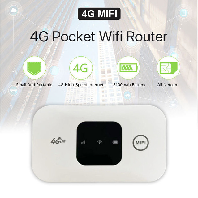 Portable 4G Lte Wireless Router With Sim Card Slot Pocket Wireless Network Device With 2100Mah Battery Mifis Wireless