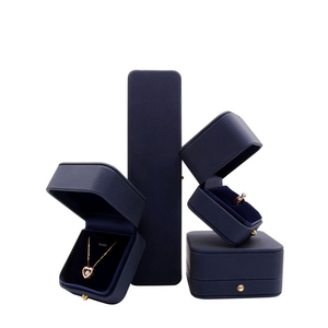 Cổ Điển Thiết Kế Sang Trọng Nhung Kết Cấu Đồ Trang Sức Đóng Gói Hộp Du Lịch Xách Tay Vòng Đeo Tay Dài Chuỗi Tổ Chức Hiển Thị Đồ Trang Sức Trường Hợp - Product Image 5