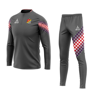 Survêtement demi-fermeture éclair pour équipe de Football, ensemble veste et pantalon de Football de haute qualité pour hommes - Product Image 6