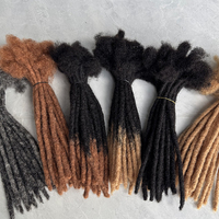 WMeches Naturelle Rastas Dreadlocks Cheveux Humains 0.6cm Loc Extensions Handmade Locks Cheveux Naturels Crochet Dreadlocks Tressage Cheveux