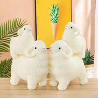 Vente en gros de chèvre en peluche douce de 14 pouces, mini animal en peluche mignon, mouton, chèvre blanche en peluche douce, chèvre en peluche
