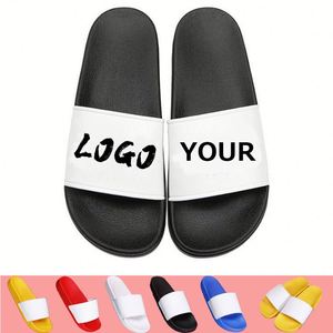 Sandalias de PVC para Hombre, Diseño Personalizado con Logotipo y Patrón, Unisex, Negras, Lisas - Product Image 2