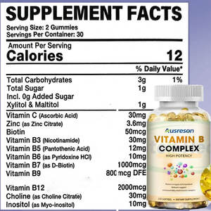 Ausreson OEM Halal ha certificato vitamina B1 B6 <span class=keywords><strong>B12</strong></span> Softgel vitamina B complesso integratore energetico vitamina B complesso Softgel capsule - Product Image 2