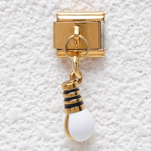 Nouvelles breloques italiennes au design original avec motifs éventail, chapeau et voiture, maillons de chaîne en acier inoxydable pour la création de bijoux DIY (bracelets et pendentifs) - Product Image 6