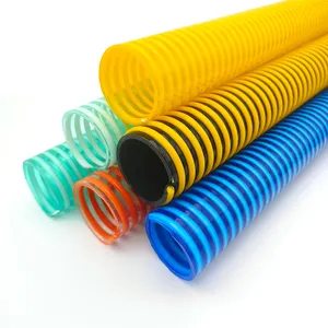 Selang Hisap Bergelombang, Tahan Guncangan Tujuan Umum Tahan Lama, Tugas Ringan PVC Selang Spiral Hisap