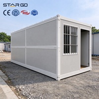 Maison conteneur pliable 40 pieds en acier certifiée ISO, 4 chambres, multi-pièces, insonorisée, villa abri anti-catastrophe