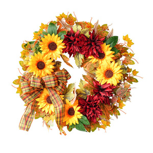 Factory Supply Front <b>Door</b> Artificial Fall <b>Wreath</b> Pumpkin Pine Cone Berry Thanksgiving Harvest <b>Wreath</b> for Indoor Decorations - Product Image 5