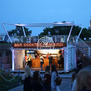 Outdoor Movable Expandable Shipping Container Restaurant Kiosk Sandwich Panel Steel Structure Industrial Design <b>for</b> Cafe Bar - Product Image 1