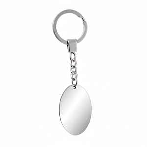 Portachiavi alla Moda in Lega con Logo Personalizzato, Moschettone Ovale in Acciaio 29x45mm, Portachiavi in Metallo Leggero con Logo Laser - Product Image 2