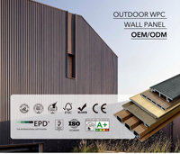 Revêtement mural extérieur, panneaux décoratifs en bois WPC de grande taille pour le revêtement mural extérieur des maisons