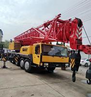 Grue mobile d'occasion Sany STC800C de 80 tonnes, rayon de braquage de 12 m, hauteur de levage de 78 m, stabilisateurs de 6,4 x 5,5 m pour travaux de construction