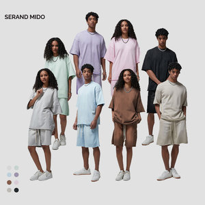 เสื้อยืดผ้าฝ้ายโพลีเอสเตอร์สำหรับซักแบบดิบๆซักได้ตามต้องการเสื้อยืดแนววินเทจจาก360 GSM heavyweight Acid - Product Image 4