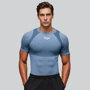 Nuova Maglietta Sportiva da Corsa e Fitness, Traspirante, Compressiva, a Maniche Corte, per Uomo - Product Image 1