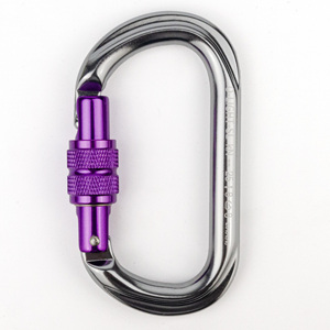 للبيع بالجملة تسلق في الهواء الطلق قوة عالية 25kN O-شكل التقط Carabiner بيضاوي الشكل Carabiner - Product Image 3