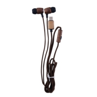Écouteurs filaires intra-auriculaires en bois, design spécial, haute qualité, OEM ODM, musique, micro HD, écouteurs filaires