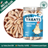 Friandises pour animaux de compagnie en gros : Collets de poulet lyophilisés naturels, à mâcher pour la santé dentaire des chats et des chiens, riches en glucosamine et chondroïtine