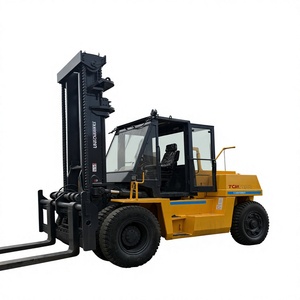 Chariot élévateur diesel d'occasion TCM FD160, 16 tonnes, 4x4, commande manuelle, pneus pleins tout-terrain, mât bi-étages, longueur de fourche 1200 mm - Product Image 1