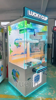 Machine de jeu de grue de griffe de jouet en peluche d'intérieur à jetons 220V Mini équipement d'amusement cadeau parfait pour les enfants et les adultes