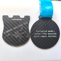 Médailles personnalisées en fibre de carbone véritable, design sur mesure, gravure laser personnalisée, médailles de course RC en fibre de carbone 3K pour souvenirs