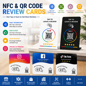 Carta NFC <span class=keywords><strong>QR</strong></span> Code per Recensioni Google 13.56MHz, Tag NFC in PVC Rigido con Logo Personalizzato, Carta per Recensioni Google Attivabile con Tocco del Telefono - Product Image 3