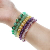 Bracelet de guérison en perles naturelles pour hommes et femmes, bijou en pierre, extensible, en cristal, pour couples, charka fengshui, tendance