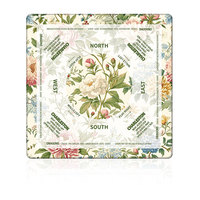 Tapis de Mahjong Américain Rétro Floral de Luxe, Tapis de Table Carré Antidérapant et Silencieux pour Joueurs Étrangers de Jeux de Cartes