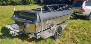 2025 miglior 14 Ft in alluminio acqua bassa fiume <span class=keywords><strong>Jet</strong></span> Boat motore di bordo Yacht per la vendita - Product Image 6